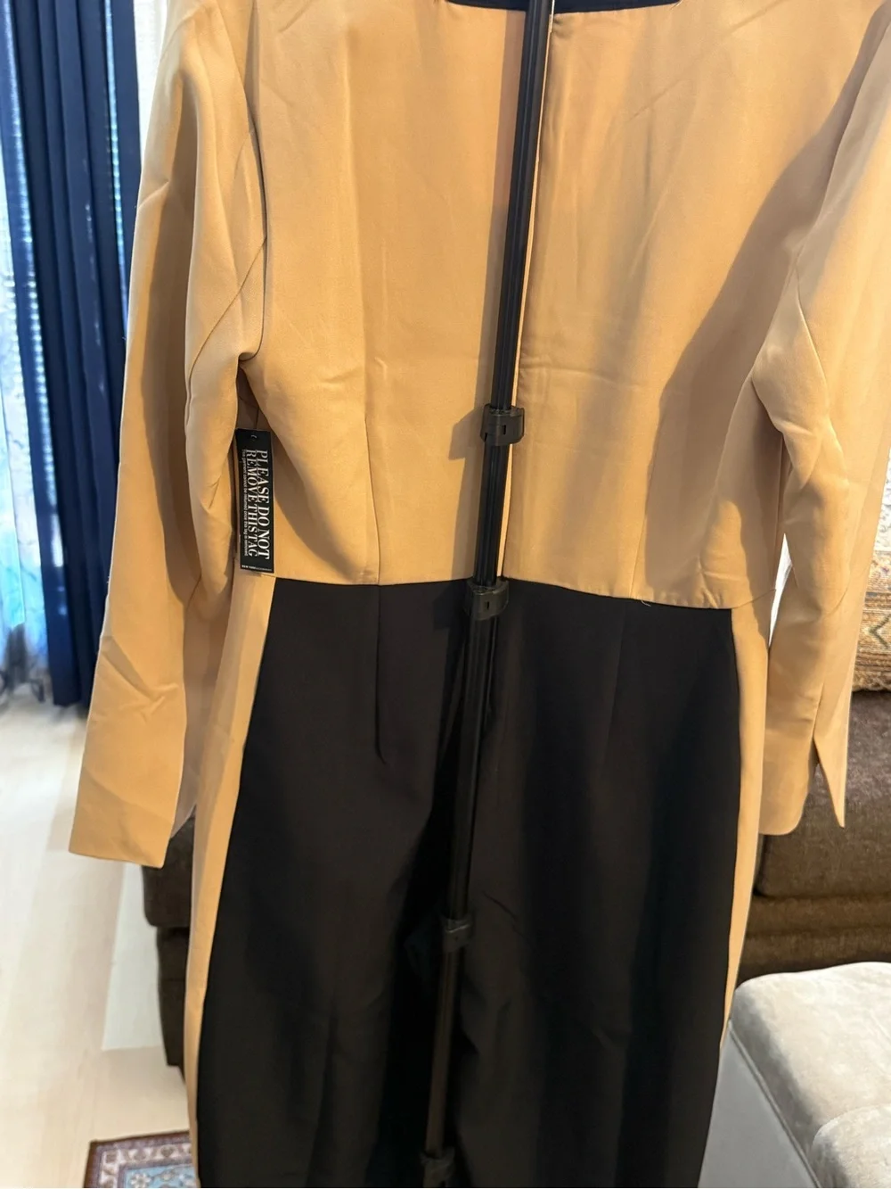 New York and Company color blocked V-Neck Jumpsuit
